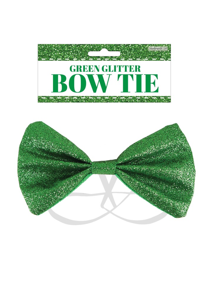 Green Glitter Bow Tie